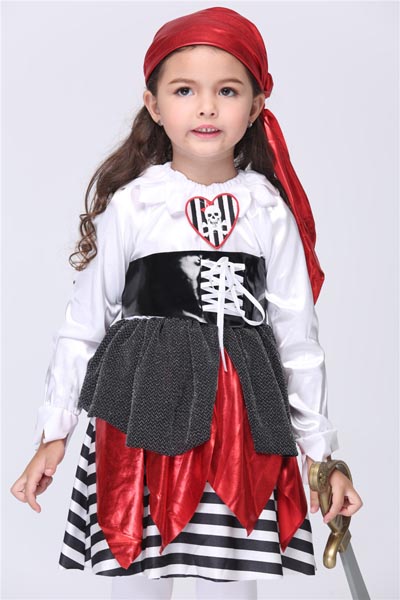 F68025 Girls Petite Pirate Toddler Costume